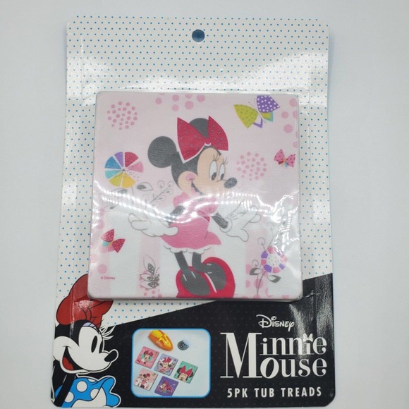 Disney Minnie Mouse 5pk Anti-Slip Tub Treads For Bathtub - Picture 4 of 4
